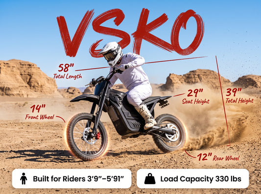 VSKO ABK07 4000W Peak Electric Dirt Bike for Adults Teens,Up to 45MPH 230Nm 48V 30Ah Detachable Battery with APP